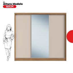 Guarda Roupa Casal com 3 Portas e 1 com 4 Espelhos 100% MDF London Yescasa - 4