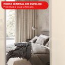 Ver imagem 6 de Guarda Roupa Casal com Espelho 3 Portas de Correr 100% MDF London Yescasa
