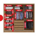Ver mais imagens de Guarda Roupa Casal com 3 Portas e 1 com 4 Espelhos 100% MDF London Yescasa