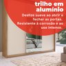 Guarda Roupa Casal com 3 Portas e 1 com 4 Espelhos 100% MDF London Yescasa - 11
