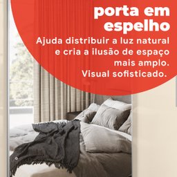 Guarda Roupa Casal com 3 Portas e 1 com 4 Espelhos 100% MDF London Yescasa - 10