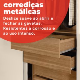 Guarda Roupa Casal com 3 Portas e 1 com 4 Espelhos 100% MDF London Yescasa - 9