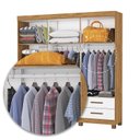 Ver imagem 7 de Guarda-Roupa 6 Portas 4 Gavetas com Espelho e Pés Genova Branco/Cinamomo