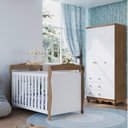Ver imagem 1 de Quarto de Bebê com Guarda Roupa 3 Portas e Berço Americano Nina Espresso Móveis