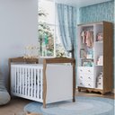 Ver imagem 2 de Quarto de Bebê com Guarda Roupa 3 Portas e Berço Americano Nina Espresso Móveis
