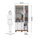 Ver imagem 3 de Quarto de Bebê com Guarda Roupa 3 Portas e Berço Americano Nina Espresso Móveis