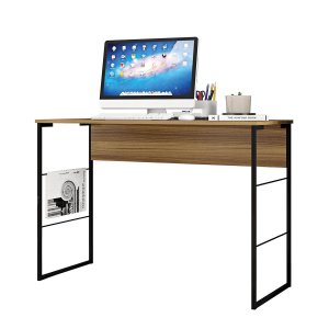 Mesa escritório industrial para Computador notebook Caemmun Tamanho 120x45x75:Preto/Mel