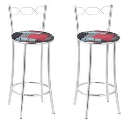 Kit 2 Banquetas Cromadas Bc51-b E522 - 1