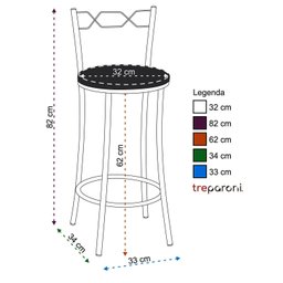 Kit 2 Banquetas Cromadas Bc51-b E522 - 3