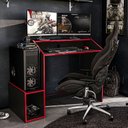 Ver imagem 4 de Mesa Gamer Escrivaninha Para Computador Legend 116cm Preto