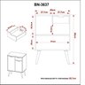 Gabinete para Banheiro 2 Portas e 1 Gaveta Bn3637 - 6