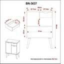 Ver imagem 6 de Gabinete para Banheiro 2 Portas e 1 Gaveta BN3637 Branco