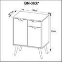 Ver imagem 5 de Gabinete para Banheiro 2 Portas e 1 Gaveta BN3637 Branco