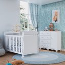 Ver imagem 1 de Quarto de Bebê com Cômoda 1 Porta e Berço Minicama 100% MDF Nina Espresso Móveis Branco/Brilho
