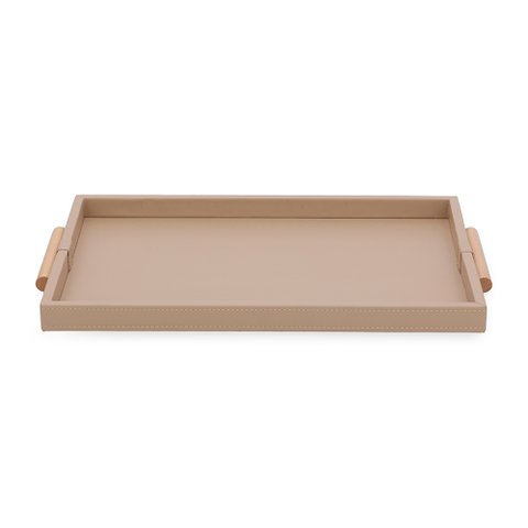 Bandeja Decorativa em Mdf com Revestimento em Pu Rosa 52cm 19344 Mart
