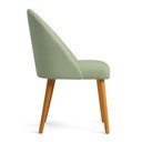 Ver imagem 4 de Cadeira Poltrona de Jantar Estofada Luna Boucle Pés Palito Castanho - Pallazio:Verde Pistache