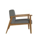 Ver mais imagens de Poltrona Decorativa Madeira Maciça Jequitibá Assento com Persintas Elásticas e Algodão Julia