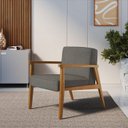 Ver imagem 1 de Poltrona Decorativa Madeira Maciça Jequitibá Assento com Persintas Elásticas e Algodão Julia