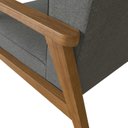 Ver imagem 7 de Poltrona Decorativa Madeira Maciça Jequitibá Assento com Persintas Elásticas e Algodão Julia Cinza Nogueira/Rato