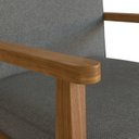 Ver imagem 6 de Poltrona Decorativa Madeira Maciça Jequitibá Assento com Persintas Elásticas e Algodão Julia