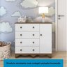 Quarto de Bebê com Cômoda 1 Porta e Berço Americano Nina Espresso Móveis - 7