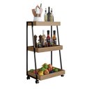 Ver imagem 4 de Fruteira Industrial 3 Nichos Preto/ Mel - Placa&ponto