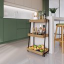 Ver imagem 1 de Fruteira Industrial 3 Nichos Preto/ Mel - Placa&ponto