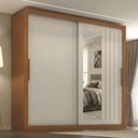 Ver imagem 6 de Guarda Roupa Casal 2 Portas de Correr com Espelho Trian 220 cm Cinamomo Areia Zanz