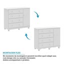 Ver imagem 7 de Quarto de Bebê Completo Berço 3 em 1, Cômoda e Guarda Roupa 100% MDF Nina Espresso Móveis Branco
