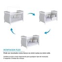 Ver imagem 5 de Quarto de Bebê Completo Berço 3 em 1, Cômoda e Guarda Roupa 100% MDF Nina Espresso Móveis Branco