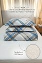 Ver imagem 3 de Kit Cobre-Leito Soft Madri Casal Queen Dupla Face – 3 Peças:Queen Xadrez