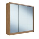 Ver imagem 3 de Guarda Roupa Casal 3 Portas com Espelho 4 Gavetas 100% MDF London Yescasa