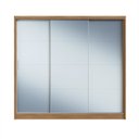 Ver imagem 5 de Guarda Roupa Casal 3 Portas com Espelho 4 Gavetas 100% MDF London Yescasa