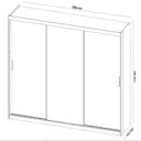 Ver imagem 4 de Guarda Roupa Casal 3 Portas com Espelho 4 Gavetas 100% MDF London Yescasa