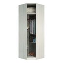 Ver imagem 1 de Guarda Roupa Closet sem Porta Canto Diagonal 83,8cm 5 Prateleiras 1 Cabideiro Prime Luciane Móveis