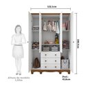 Ver imagem 3 de Quarto de Bebê com Guarda Roupa 4 Portas Cômoda 1 Porta e Berço Americano Nina Espresso Móveis