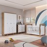 Quarto de Bebê com Guarda Roupa 4 Portas Cômoda 1 Porta e Berço Americano Nina Espresso Móveis - 1