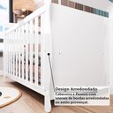 Ver mais imagens de Quarto de Bebê com Guarda-Roupa 4 Portas e Berço Minicama 100% MDF Nina Espresso Móveis Branco/Brilh