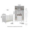 Quarto de Bebê com Guarda-Roupa 4 Portas e Berço Minicama 100% MDF Nina Espresso Móveis - 3