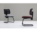 Ver imagem 2 de Cadeira Zip Tela com Bracos Fixos Assento Crepe Base Fixa Preta - 54471