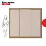 Guarda Roupa Casal 3 Portas 100% MDF London Yescasa - 4