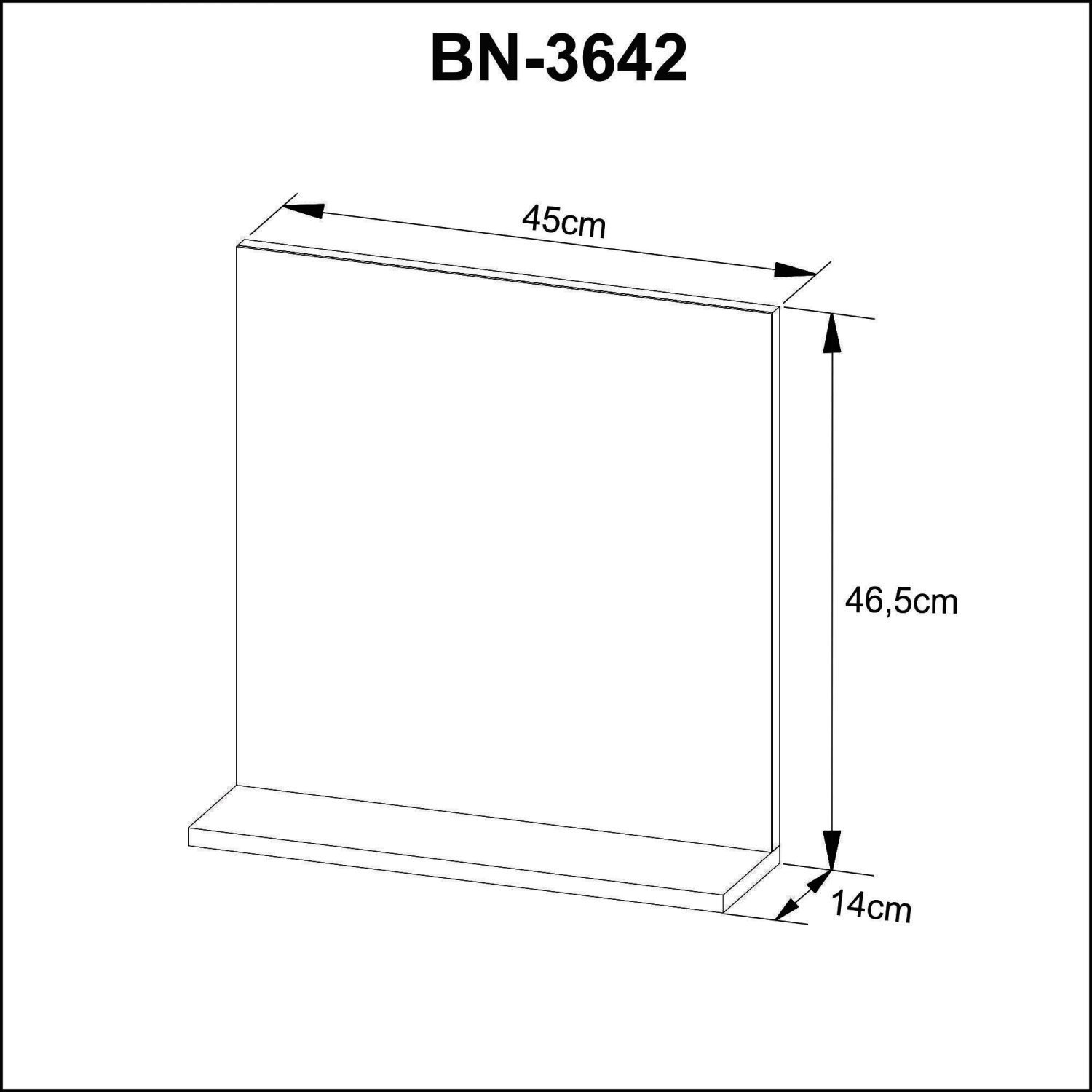 Espelheira para Banheiro 45x46,5cm Bn3642 - 4