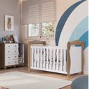 Ver imagem 2 de Quarto de Bebê com Berço Americano e Cômoda 1 Porta Nina Espresso Móveis