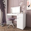 Ver imagem 6 de Penteadeira Iracema com Tampo Porta Objetos com Espelho 1 Gaveta 1 Porta