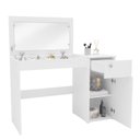 Ver imagem 2 de Penteadeira Iracema com Tampo Porta Objetos com Espelho 1 Gaveta 1 Porta