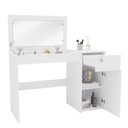 Ver imagem 2 de Penteadeira Iracema com Tampo Porta Objetos com Espelho 1 Gaveta 1 Porta