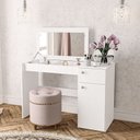 Ver imagem 7 de Penteadeira Iracema com Tampo Porta Objetos com Espelho 1 Gaveta 1 Porta