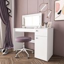 Ver imagem 6 de Penteadeira Iracema com Tampo Porta Objetos com Espelho 1 Gaveta 1 Porta