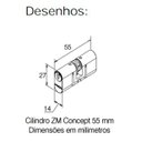 Ver imagem 3 de Cilindro Pado Oval 55mm - Cromado