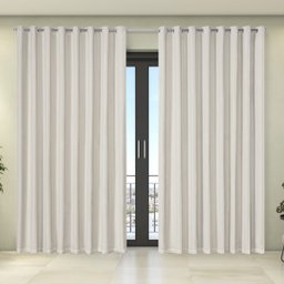 Cortina Blackout com Voil Liso 4,00 M X 2,70 M Varão Simples:bege - 2